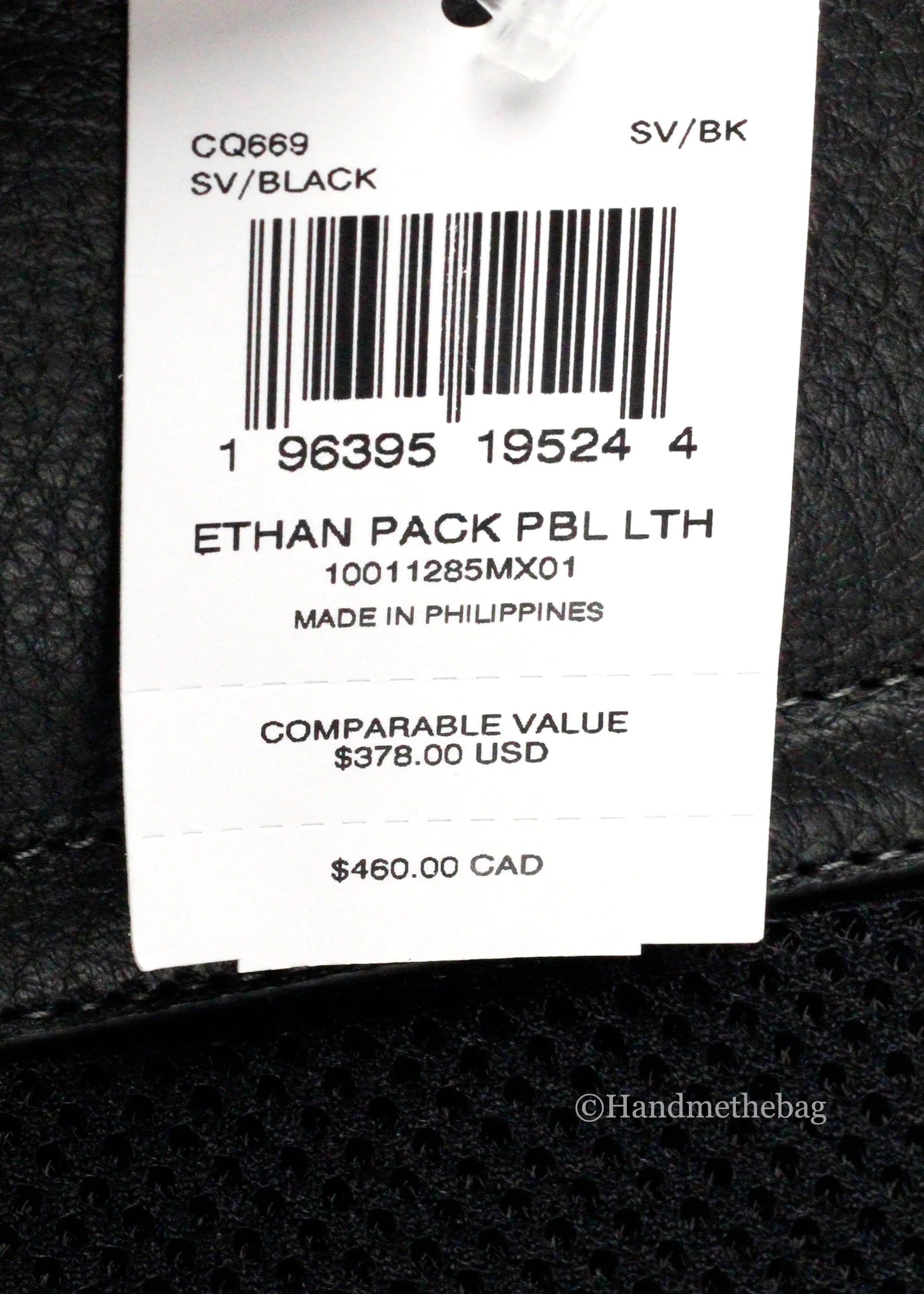Coach Ethan Black Leather Sling Pack Shoulder Bag
