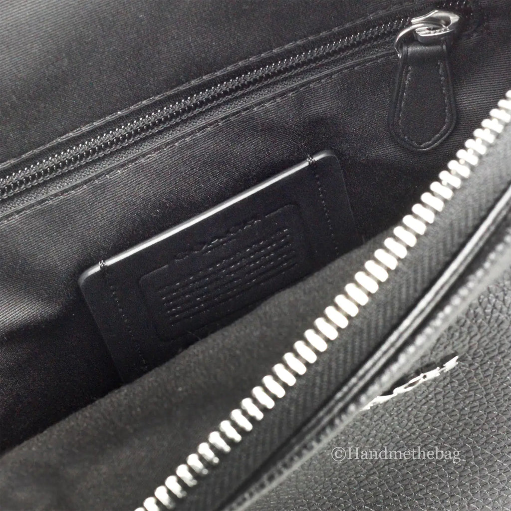 Coach Ethan Black Leather Sling Pack Shoulder Bag